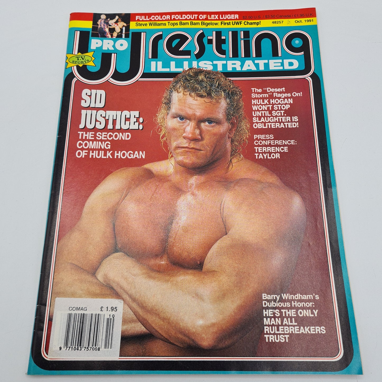 Pro Wrestling Illustrated Magazine Oct 1991 WWF WCW Sid Justice