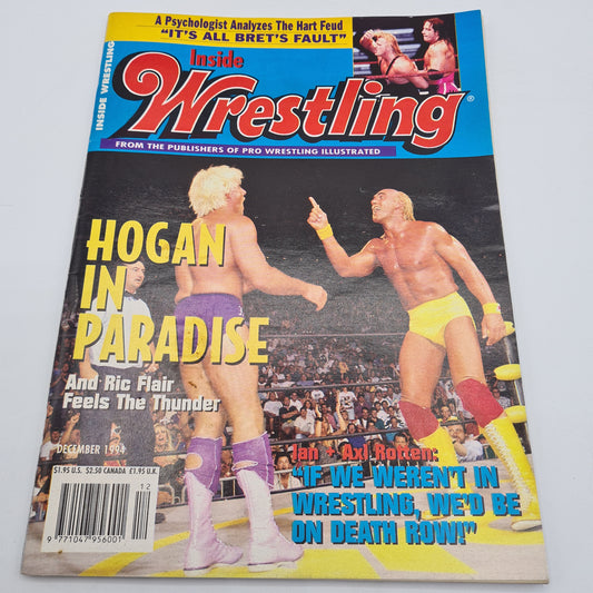 Inside Wrestling Magazine December 1994 Hogan Flair WWF WCW