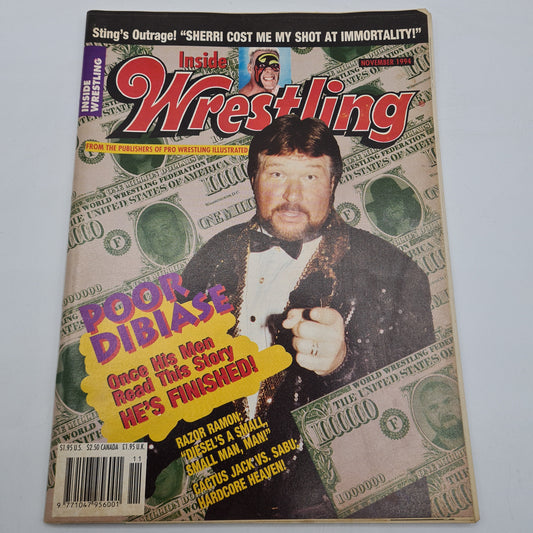 Inside Wrestling Magazine November 1994 Dibiase Sting WWF WCW