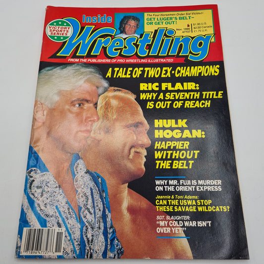 Inside Wrestling Magazine November 1990 Hulk Hogan Flair WWF WCW