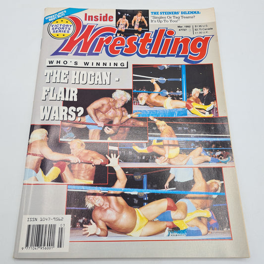 Inside Wrestling Magazine March 1992 Hogan Flair WWF WCW