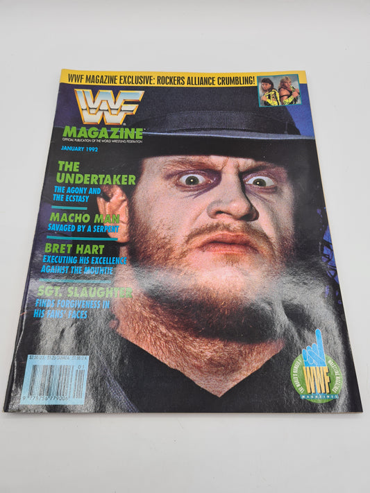 WWF Magazine January 1992 Wrestling Vintage UNDERTAKER Cover