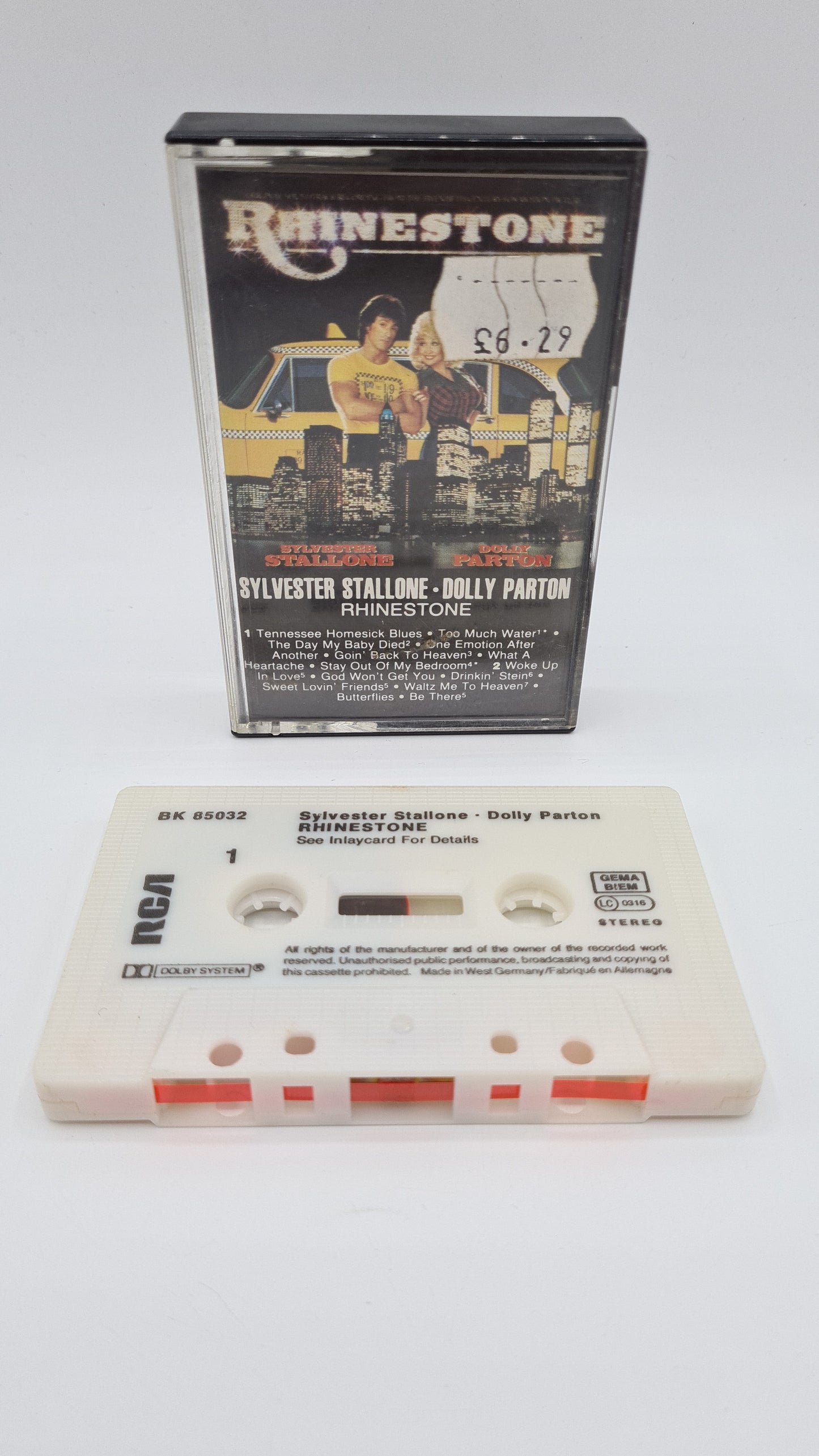 Rhinestone Cassette Tape Sylvester Stallone Dolly Parton 1984