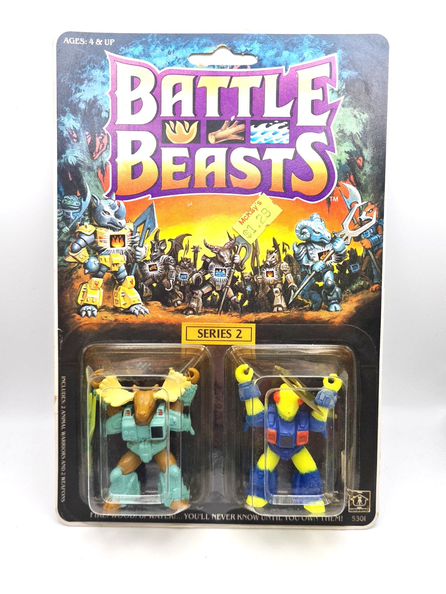 Battle Beasts Series 2 Hasbro Takara Mini Figures Sealed Card