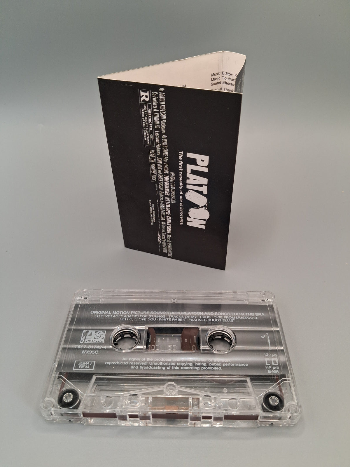 Platoon Movie Soundtrack Cassette Tape 1986