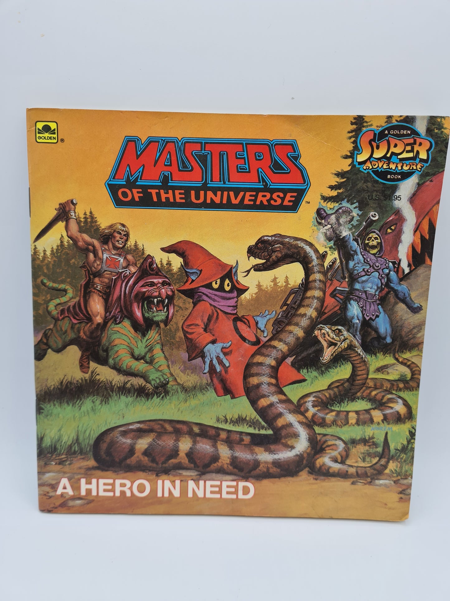 Golden Book Masters of the Universe Book "A Hero In Need" 80s W10