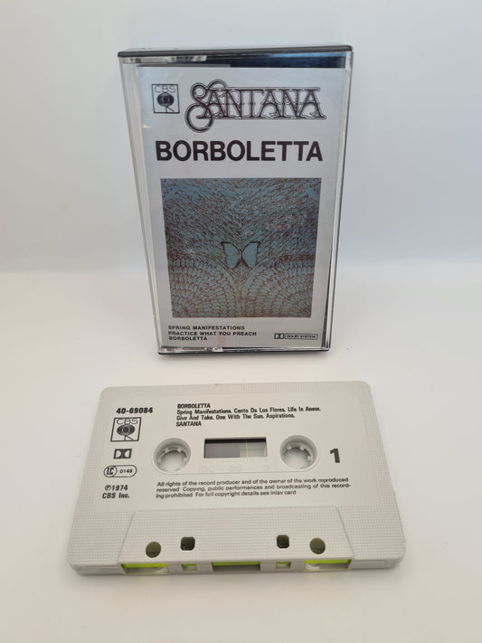 SANTANA BORBOLETTA CASSETTE TAPE CBS