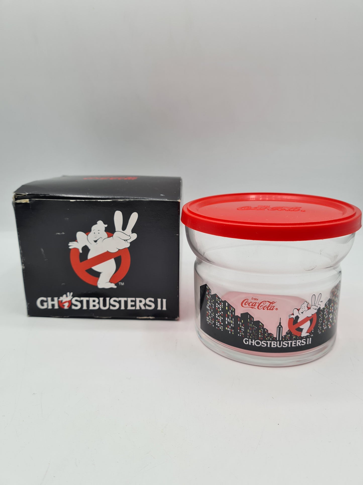 Coca-Cola Ghostbusters 2 Glass Container 1989 Rare Collectable W5