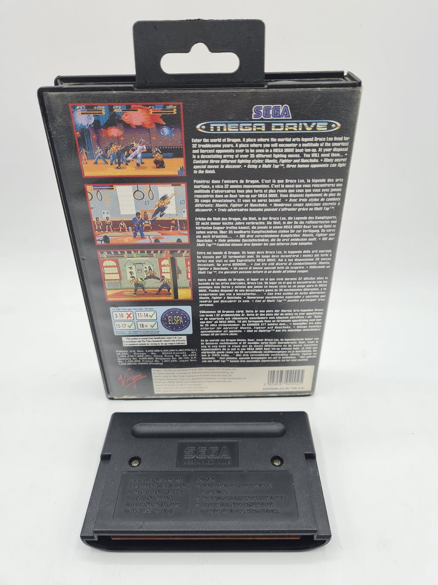 Sega Mega Drive Dragon The Bruce Lee Story Boxed Game W4
