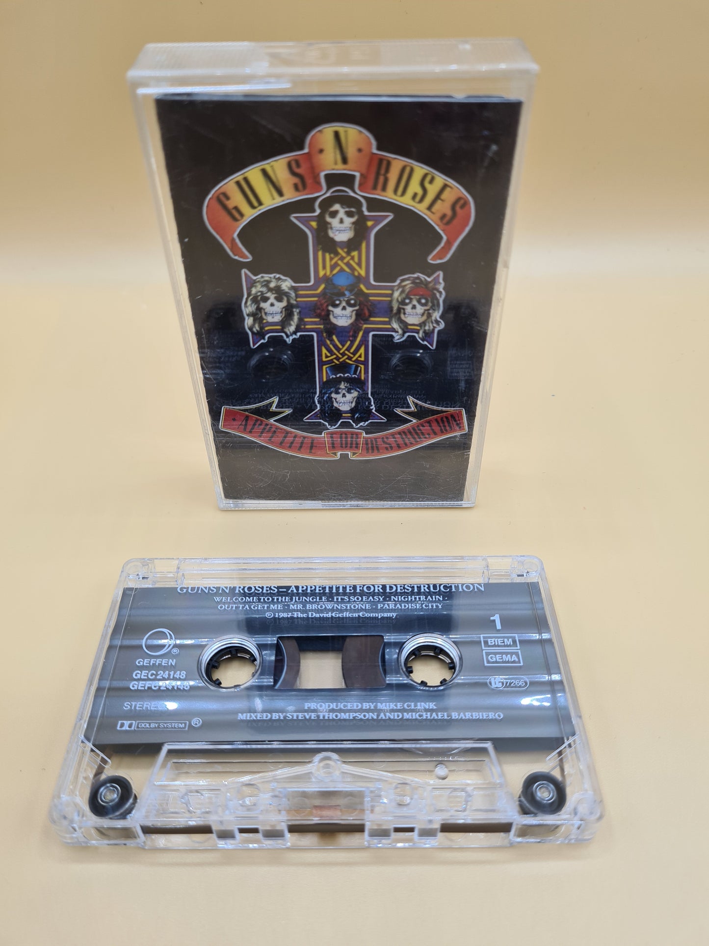 GUNS N ROSES APPETITITE FOR DESTRUCTION TAPE CASSETTE ALBUM