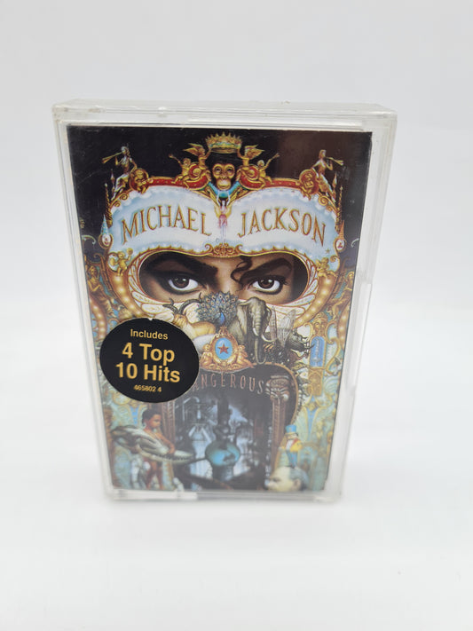 MICHAEL JACKSON CASSETTE TAPE WITH PAPER LABELS DANGEROUS