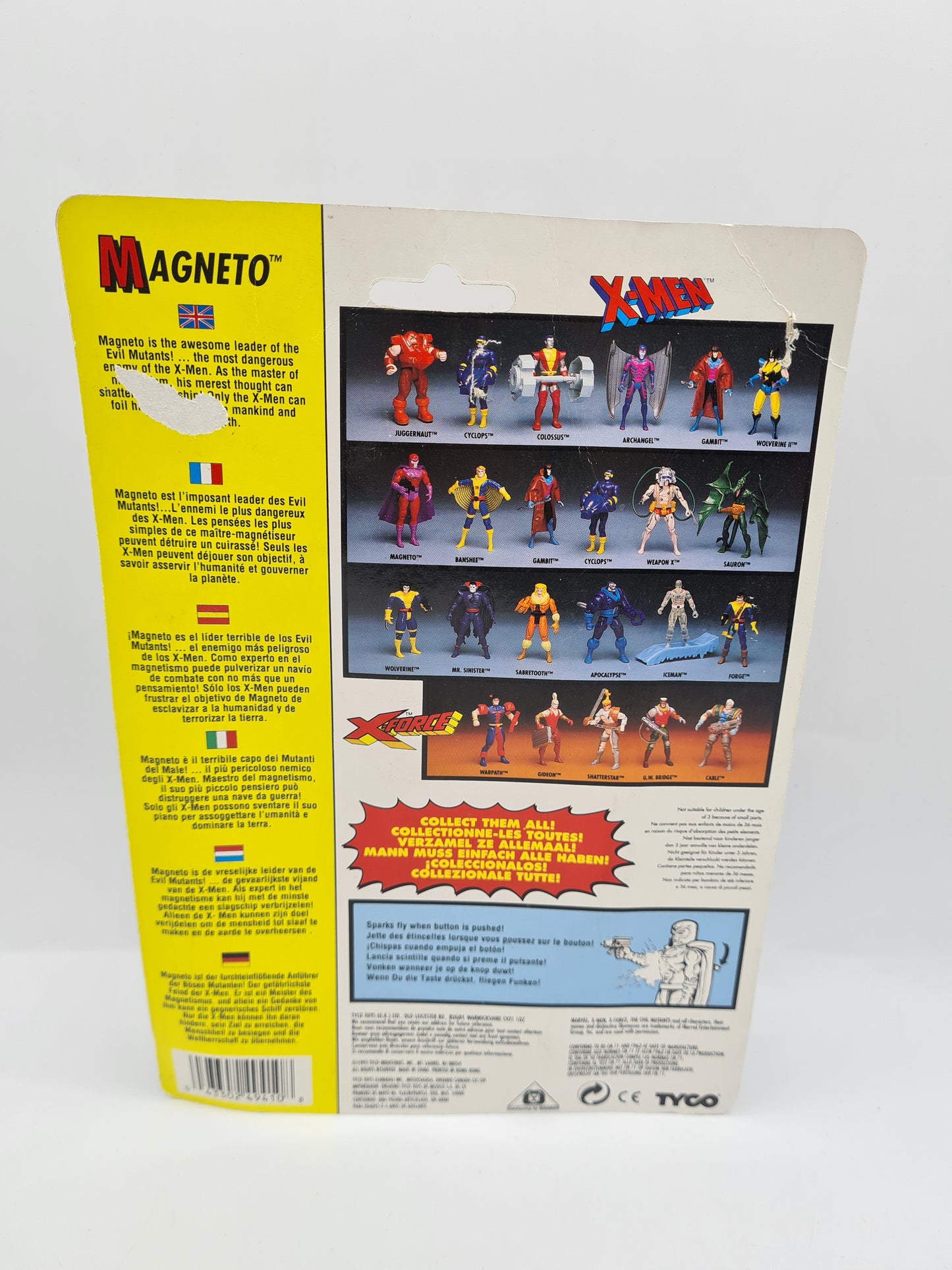 Marvel Comics X-Men Tyco Magneto 1993 Figure Sealed W4