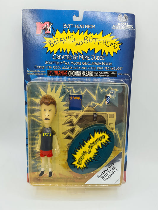 BEAVIS & BUTTHEAD Figure Moore Action 1998 Radioactive Butt-head Exclusives MTV 90s