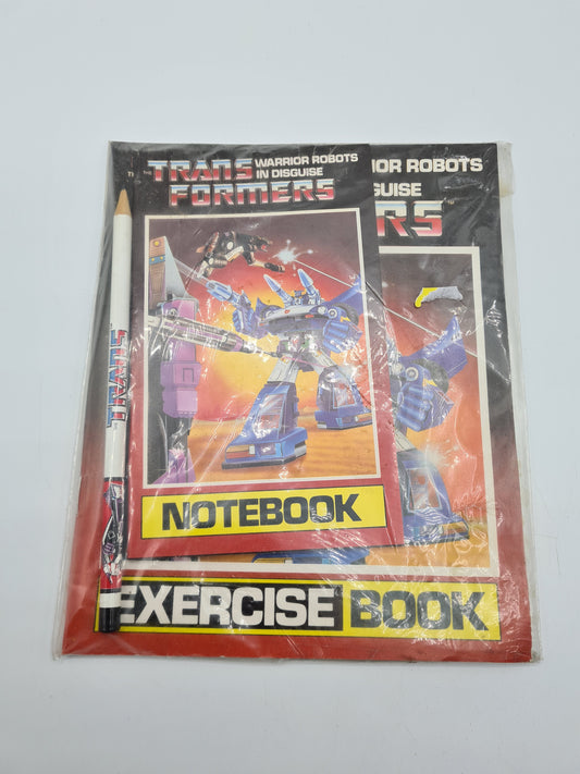 Transformers Vintage Exercise Book Set 1984 Hasbro 80s W10