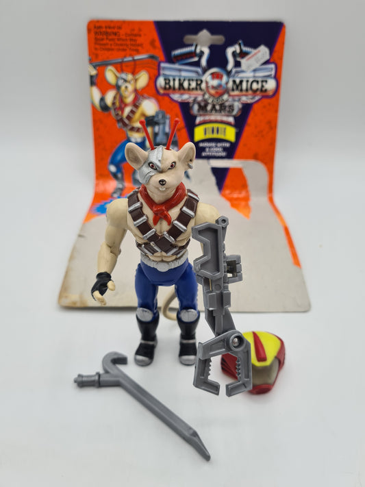 Biker Mice From Mars Vinnie Complete Galoob Action Figure  + Backing Card