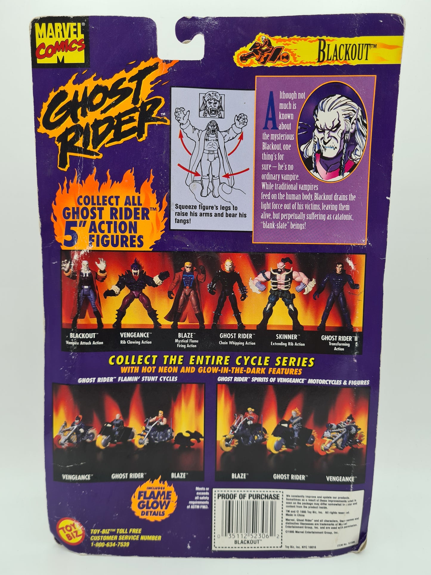 Marvel Ghost Rider Blackout Action Figure Toy Biz 1995 90s