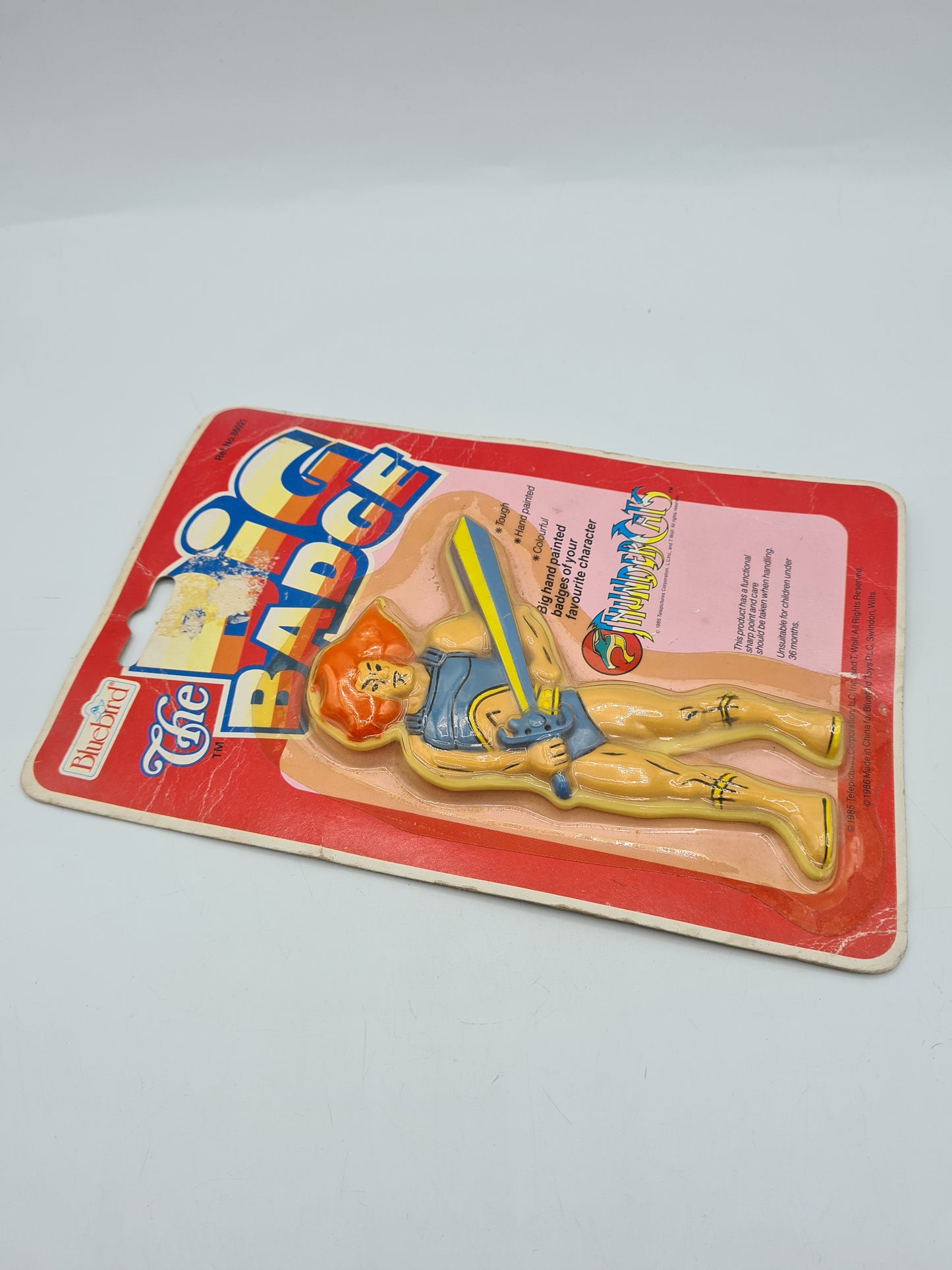 Thundercats Lion-O The BIG Pin Badge MOC Bluebird Toys UK 1986 W11