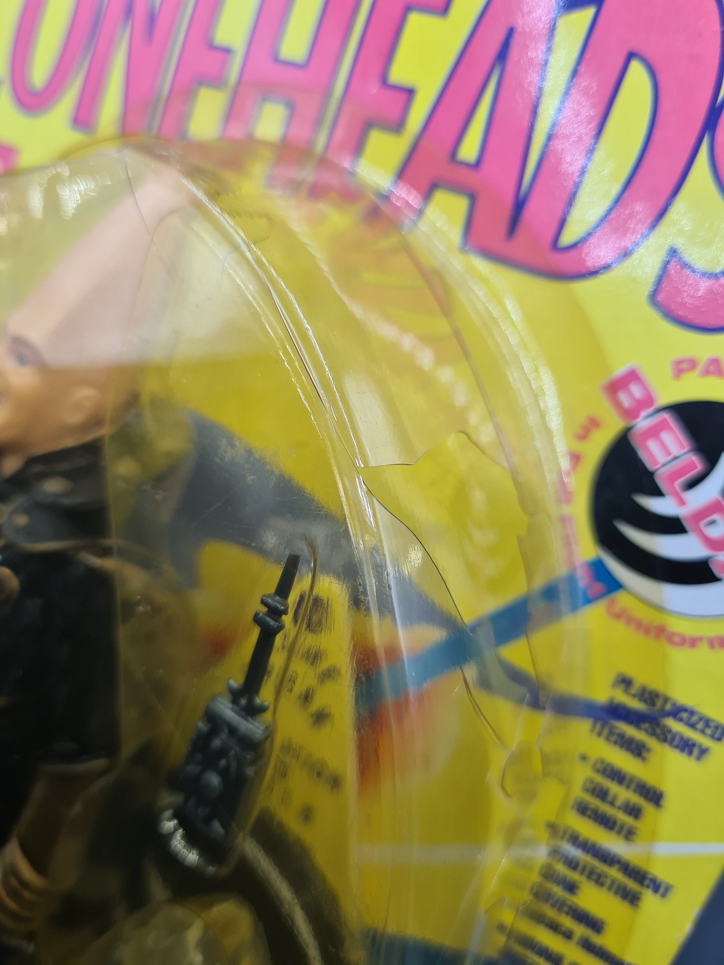 Coneheads BELDAR 90s Full Flight Uniform Action Figure Playmates 1993 Cracked Bubble W4