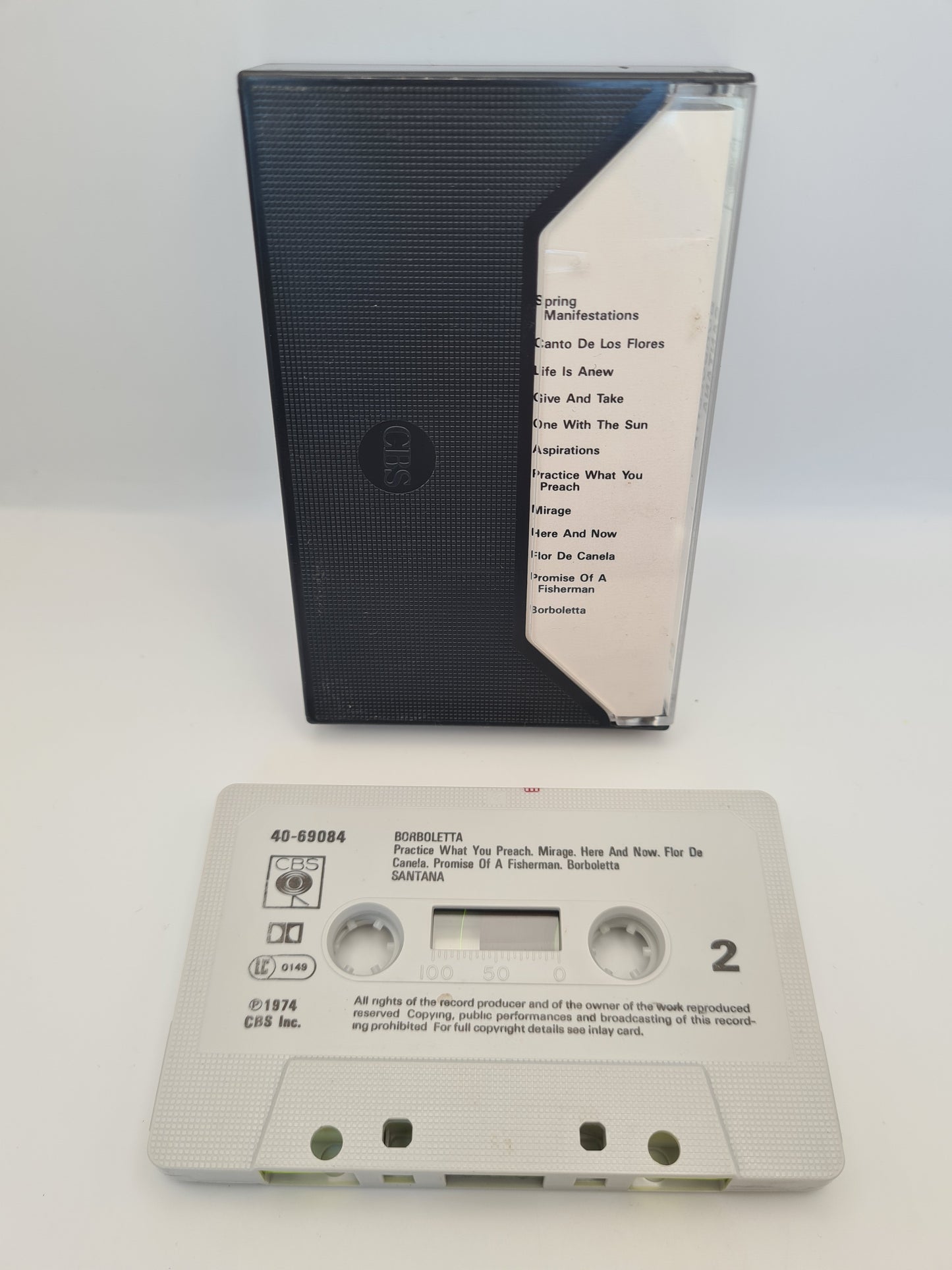 SANTANA BORBOLETTA CASSETTE TAPE CBS