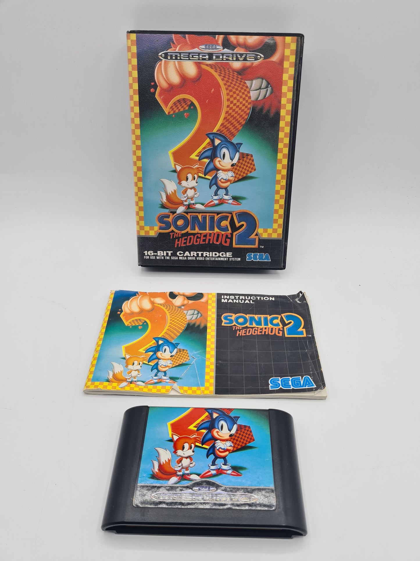 Sega Mega Drive Sonic The Hedgehog 2 Game 90s W3