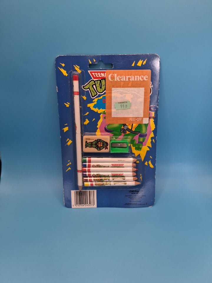 Teenage Mutant Hero Turtles 80s Pencil Set 1989 Sealed Vintage Collectible Stationery W4