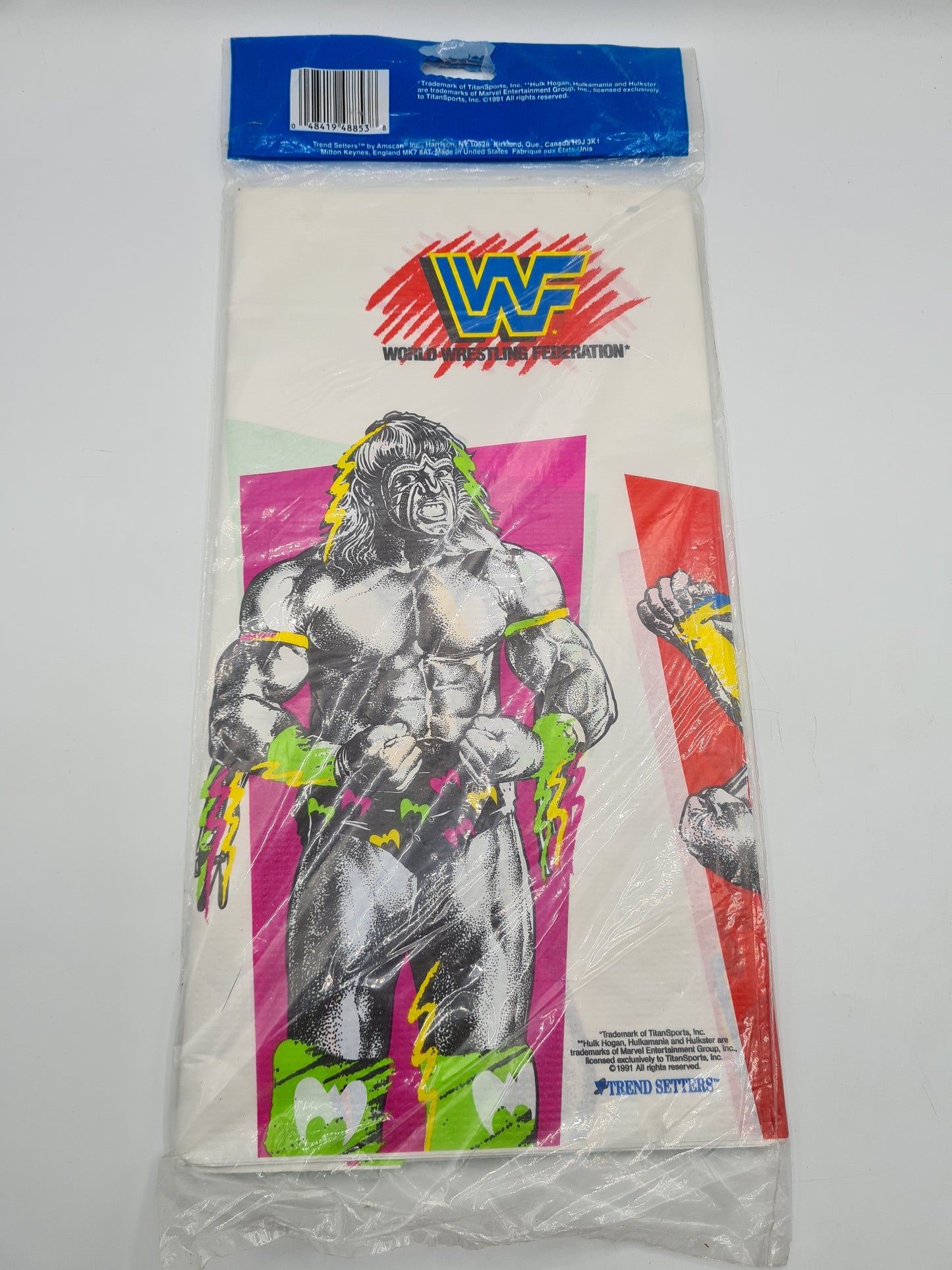 WWF 1991 Officially Licensed Tablecover 54”x 96” Sealed W10