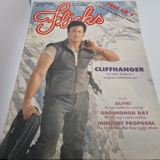 Flicks Movie Magazine Cliffhanger Cover 1993