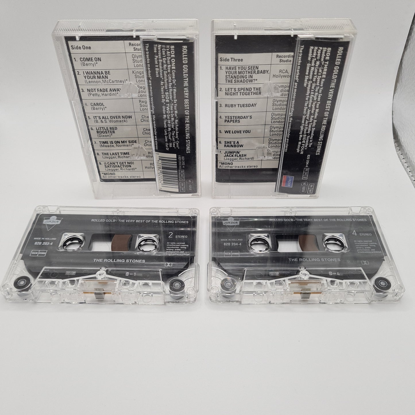 The Rolling Stones Rolled Gold Vol 1&2 Cassette Tapes