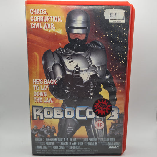 Robocop 3 VHS Ex Rental