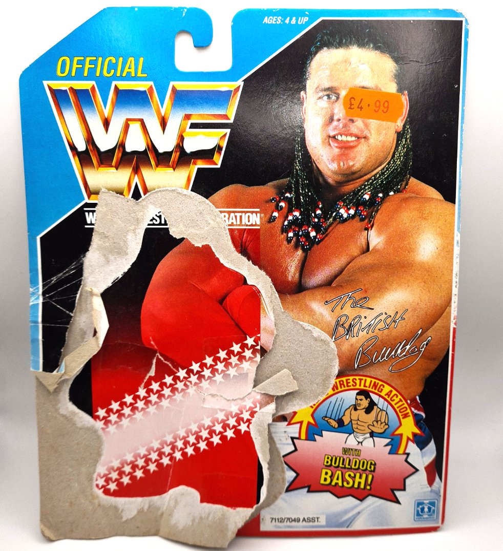 WWF Hasbro British Bulldog Card Back