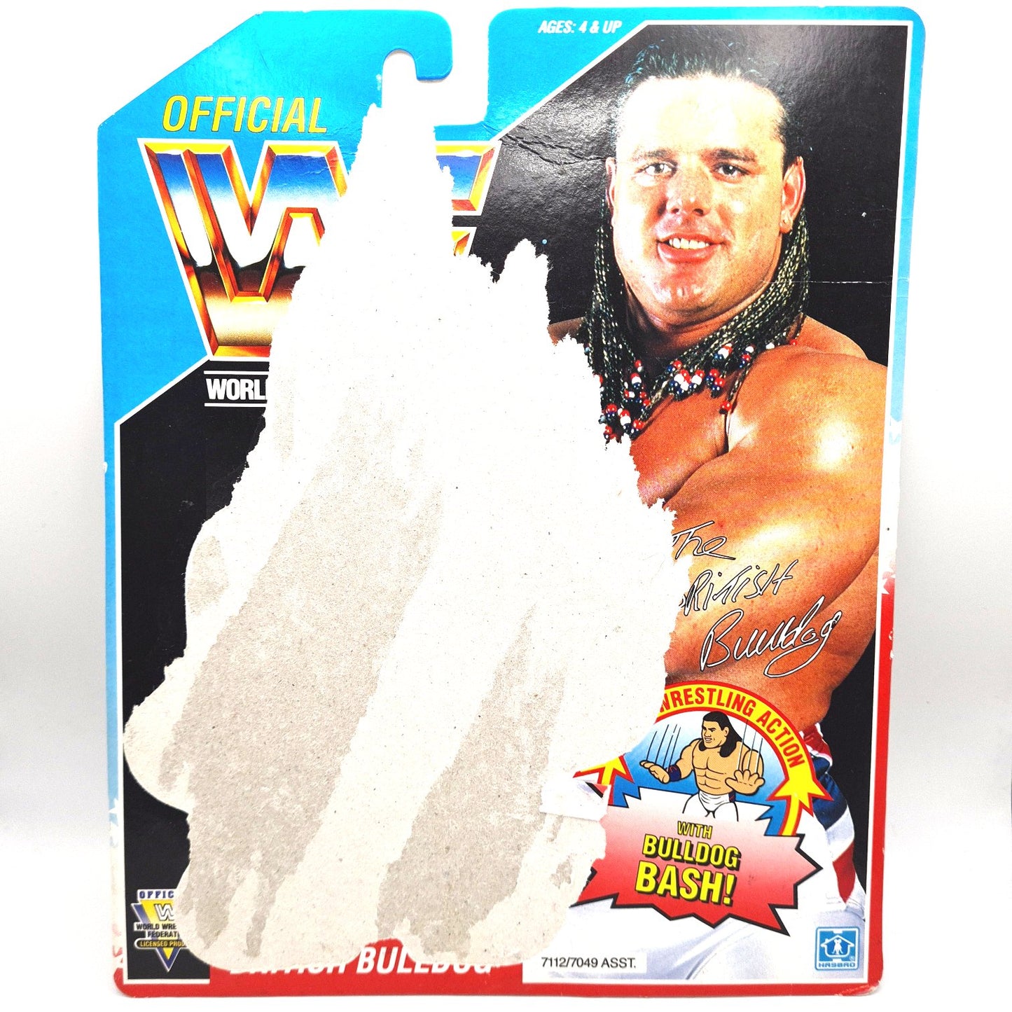 WWF Hasbro British Bulldog Card Back