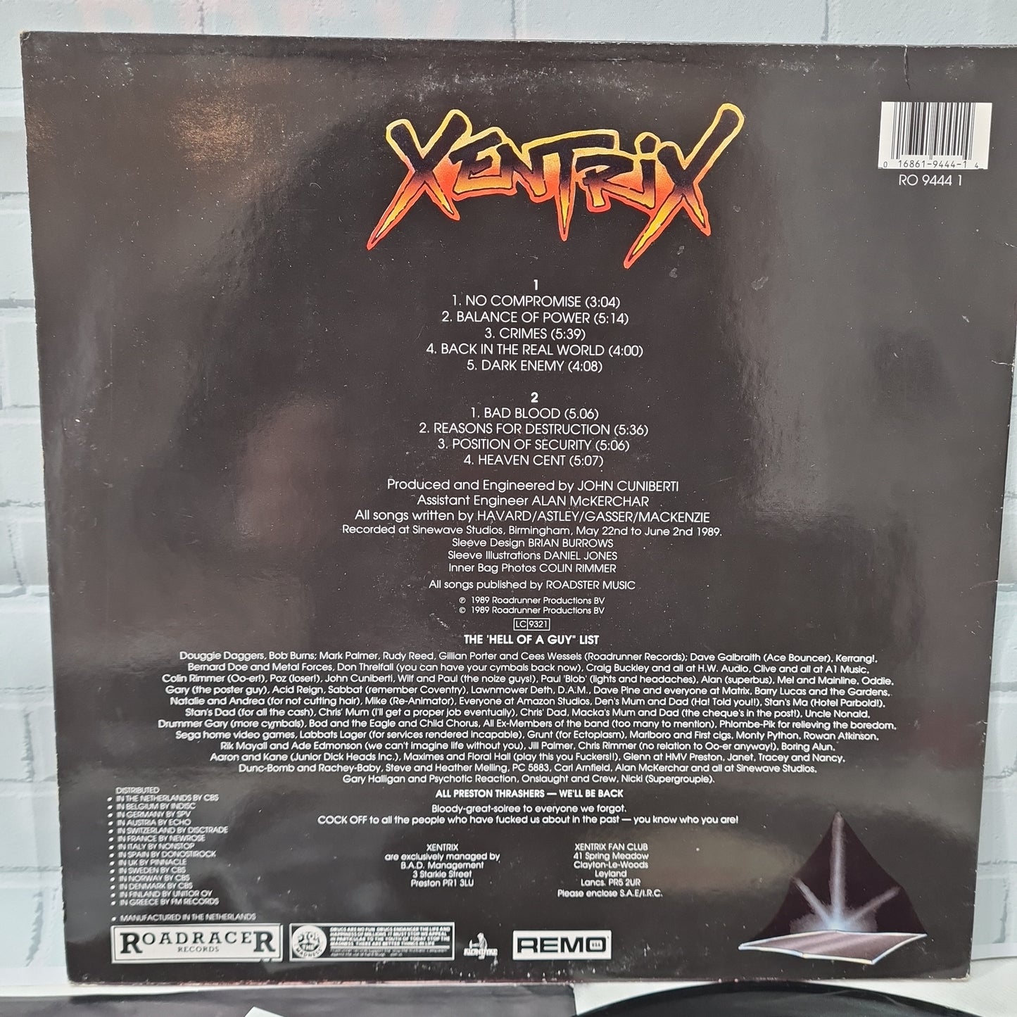 Xentrix 'Shattered • Existence LP 12" Vinyl 1989