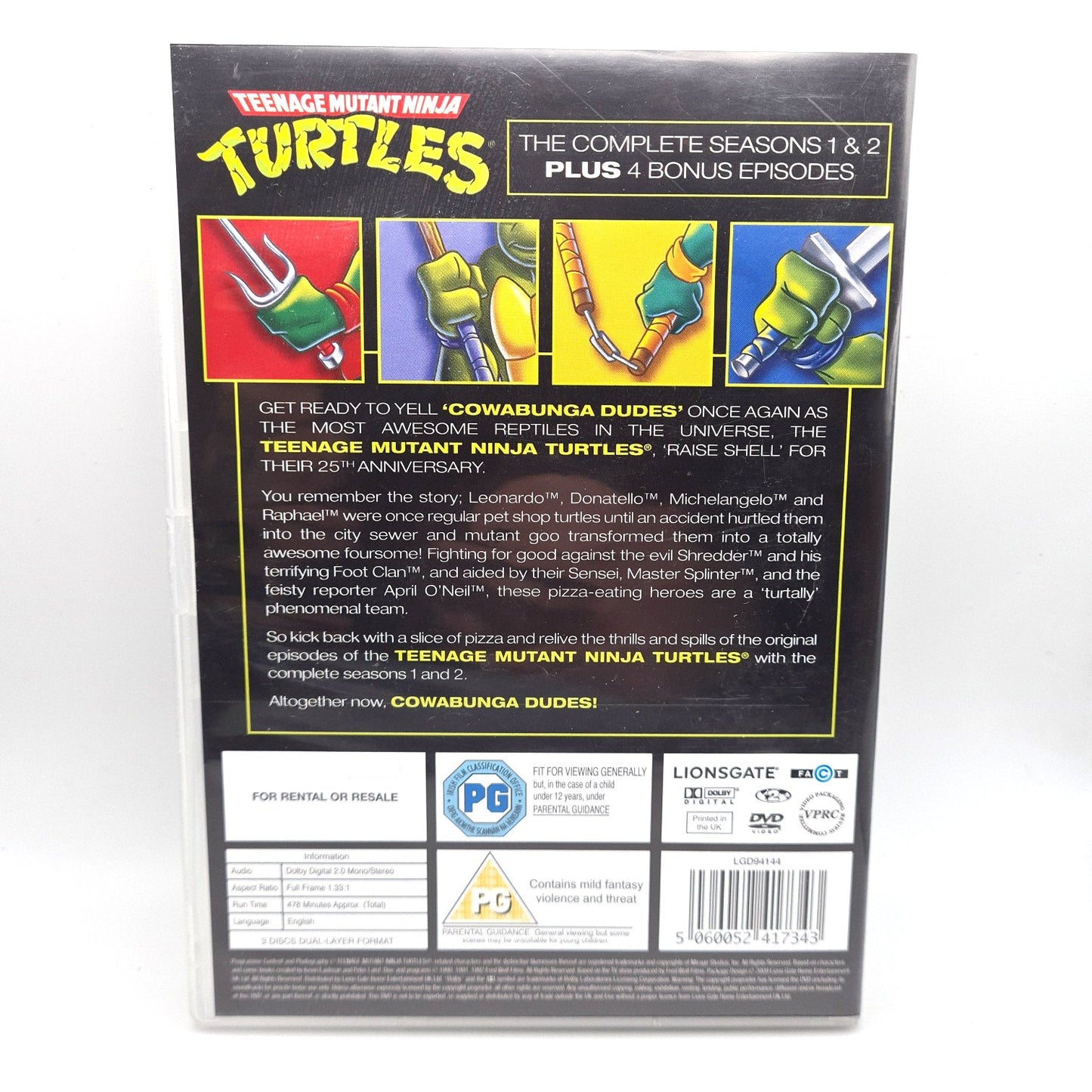 Teenage Mutant Ninja Turtles DVD Cartoon 3 Disc Set