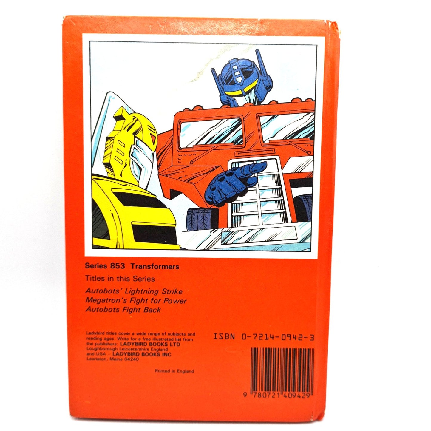 Transformers 'Autobots Fight Back' Ladybird Retro Book W7