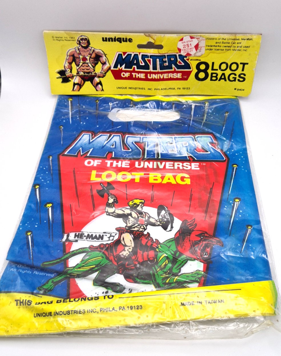Masters of the universe Loot Bags Sealed 1983 W8