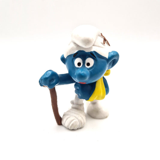 Smurf Injured Peyo Mini Figure Vintage 70s W9